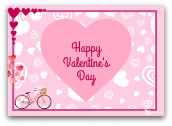 Valentine’s Day bicycle card